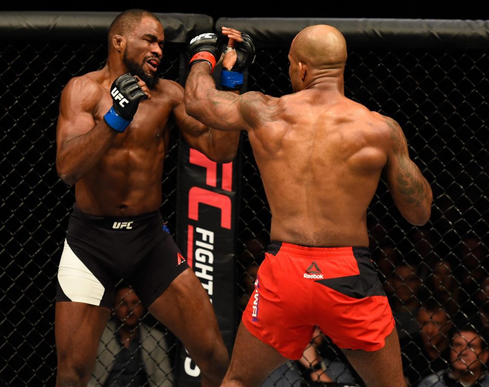  Manuwa won at UFC Fight Night in London, knocking out Corey Anderson with one massive left hook