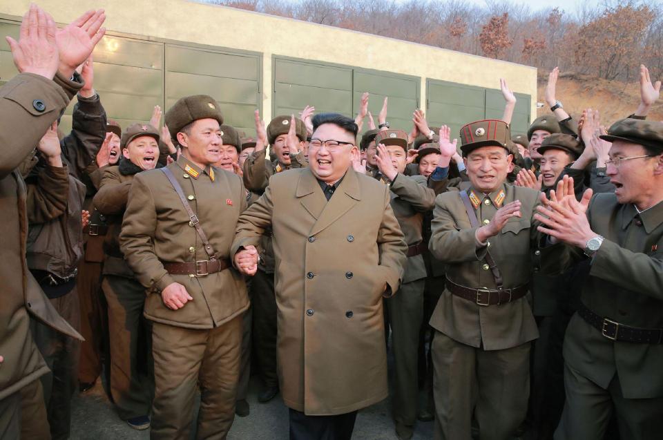  The despot rejoiced as he inspected the ground jet at the Sohae Satellite launch