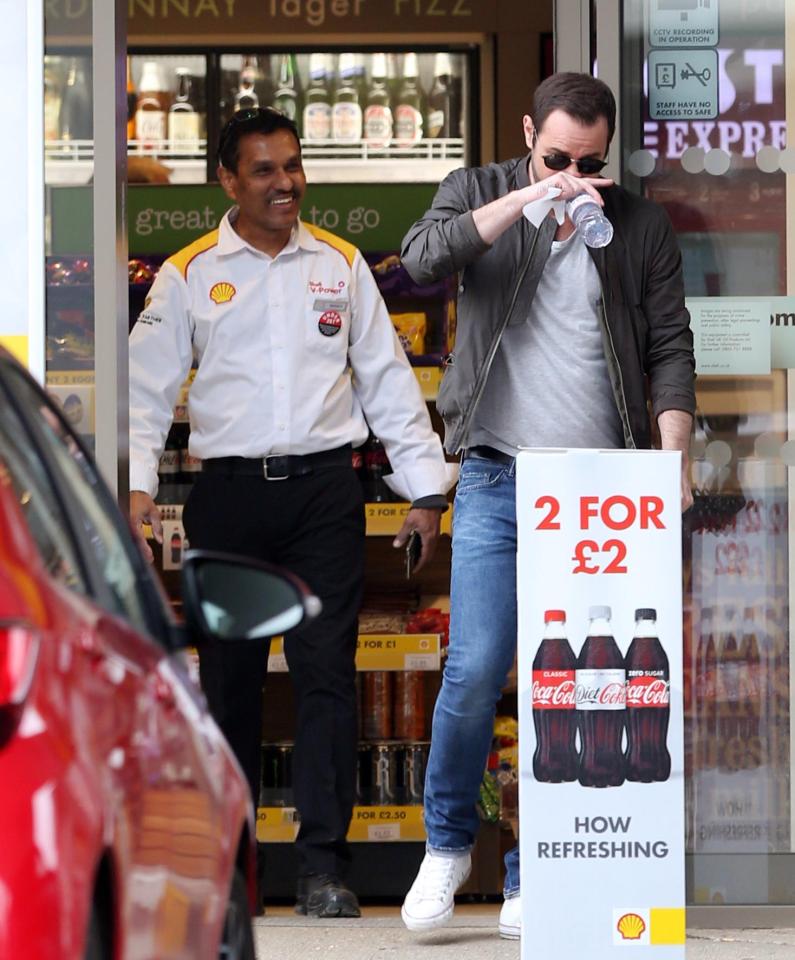  The pair enjoyed some banter as Danny picked up a bottle of water