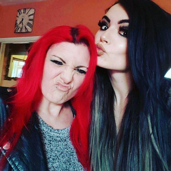 Saraya Knight (L) insists she stands by daughter Paige in the wake of her sex tape scandal