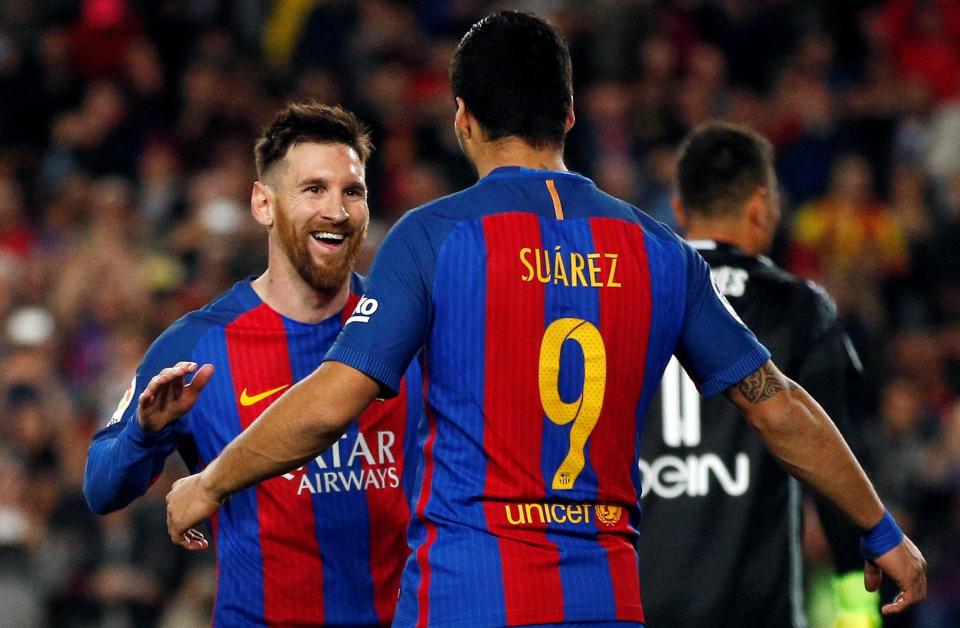 Lionel Messi and Luis Suarez has netted 47 goals between them for Barcelona in La Liga this season