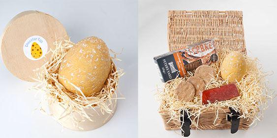  The egg comes on its own or in a hamper with crispbreads and quince paste