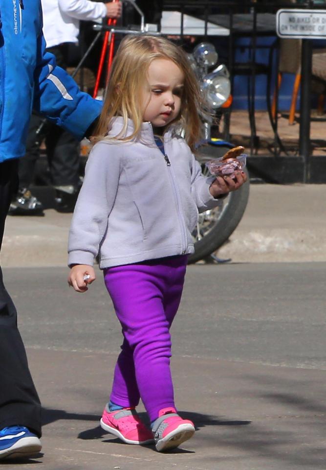  Youngster Chloe Trump could be seen ambling through the streets of Aspen after a fun-packed day