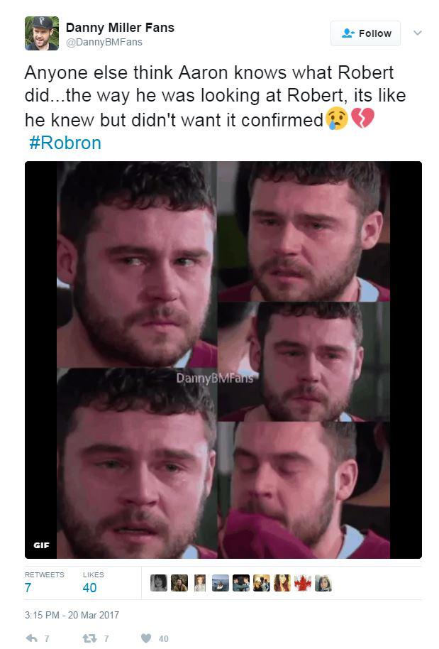  One shared a montage of Aaron's face to highlight their point he knew what his husband had done