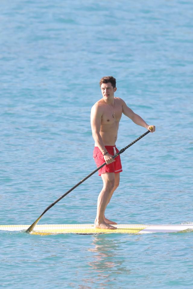  Orlando Bloom has been spotted out on his paddleboard - but this time he had his shorts ON