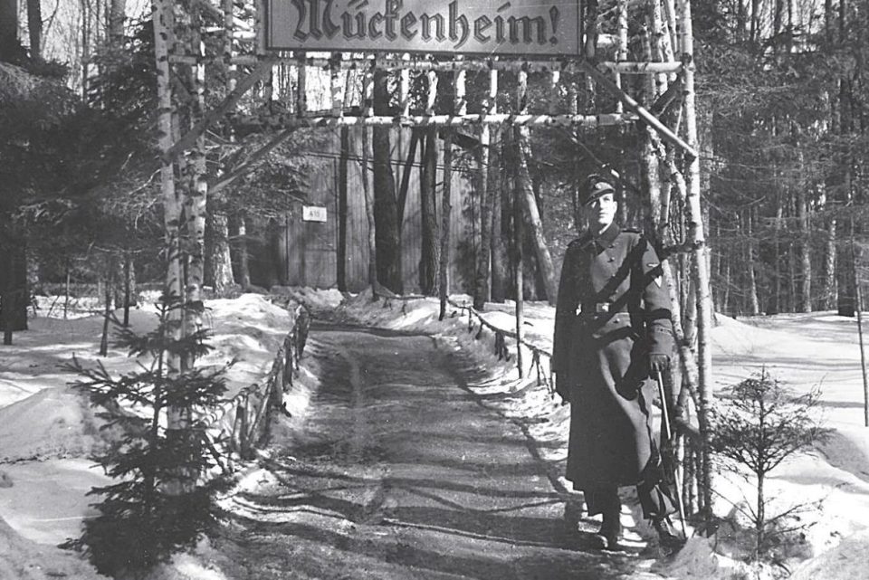  Misch stands on sentry duty during the winter of 1942