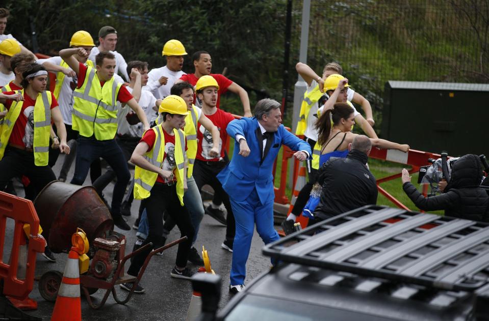  Celebrities including Lenny Henry, Miranda Hart , Warwick Davis and Katy Brand joined Ed Balls