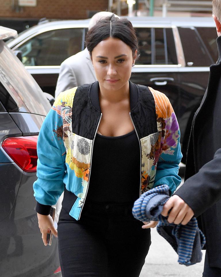 Demi Lovato looked stony-faced when she was seen in New York today