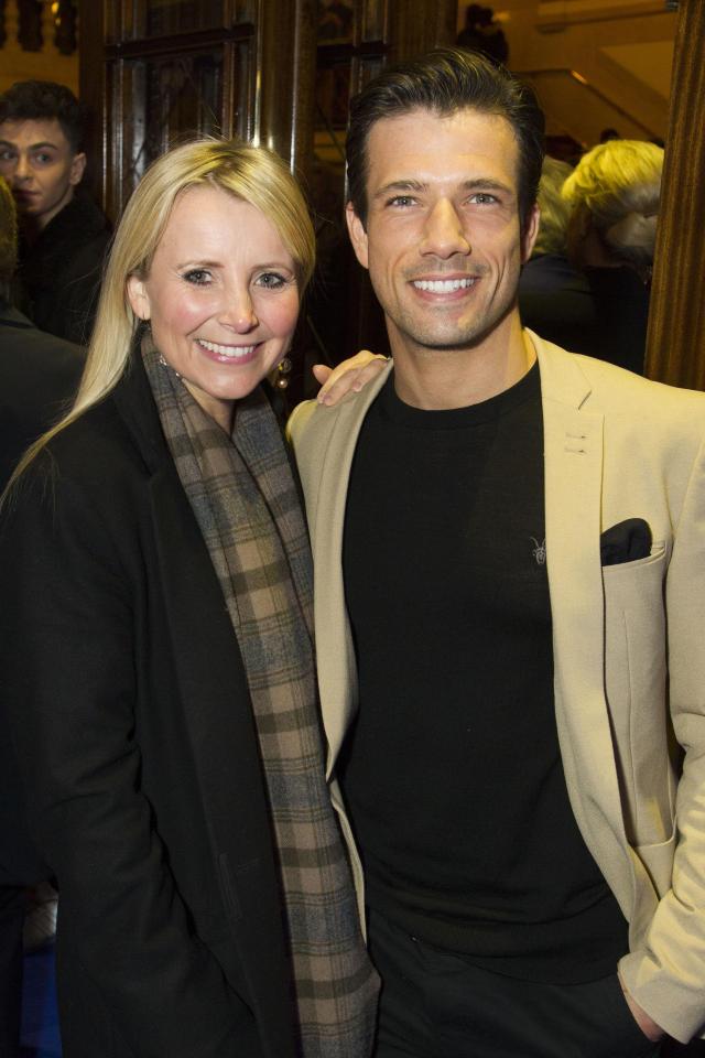  Danny Mac and his fiance Carley Stenson were all smiles at the theatre