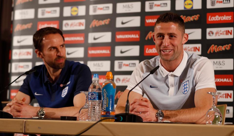 Gareth Southgate and Gary Cahill were speaking ahead of Englands clash with Germany