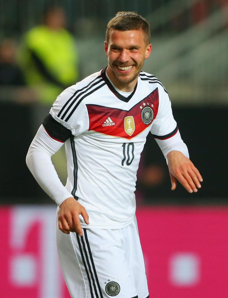 Podolski will start against Englanmd in his final cap