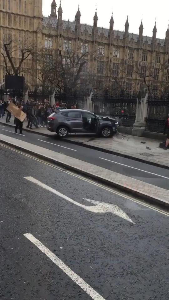  The 4x4 driven by Masood smashed into railings