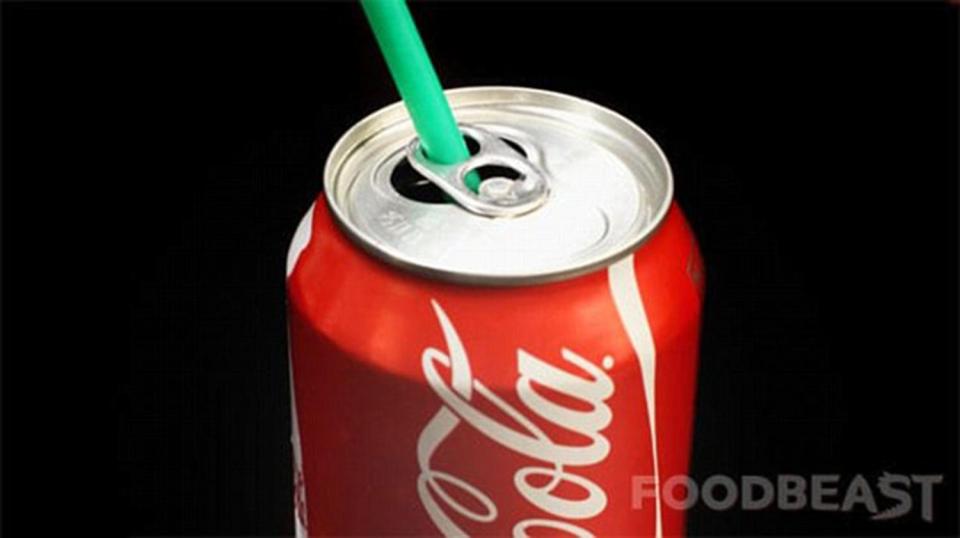  The ring pull on your can is the ideal way to keep your straw in place for easy sipping