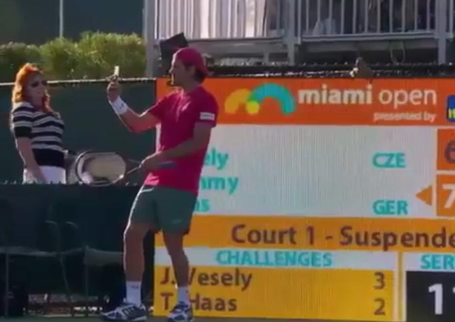 Tommy Haas gently approached it to take a selfie