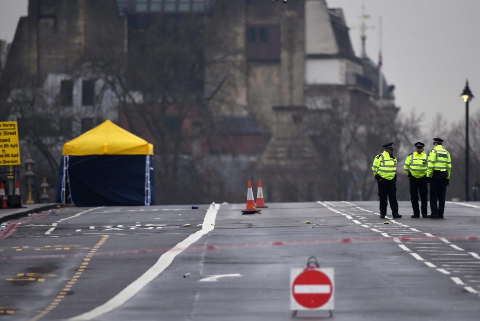  Roads were blocked off around Westminster Bridge after the attack