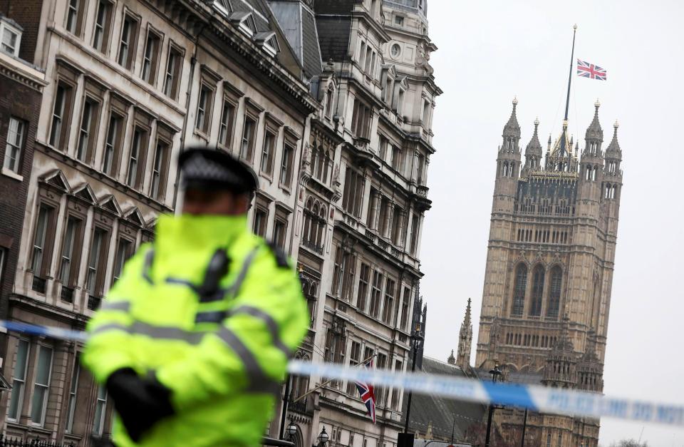  Flags across the capital are flying at half mast the day after a lone wolf terror maniac brought terror to London