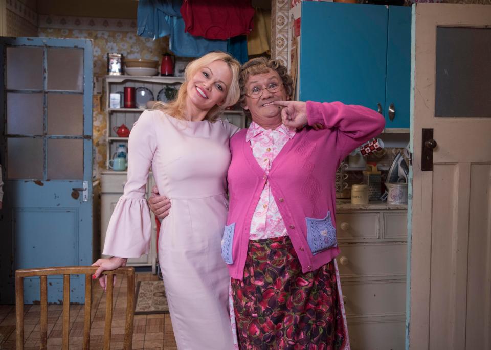  Brendan, as Mrs Brown, with Pamela Anderson