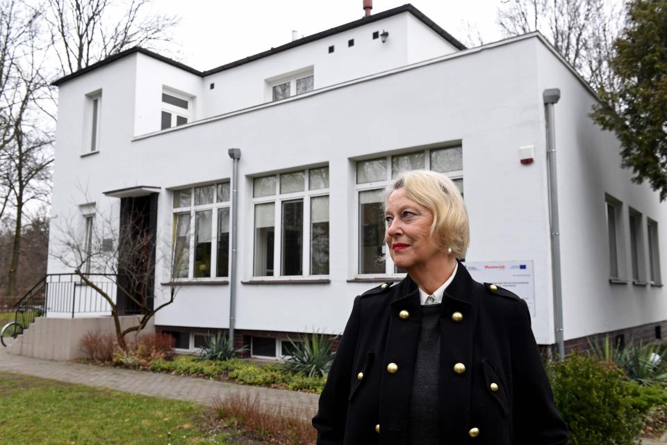  Teresa Zabinski, daughter on Antonina, outside the family home in the zoo's ground