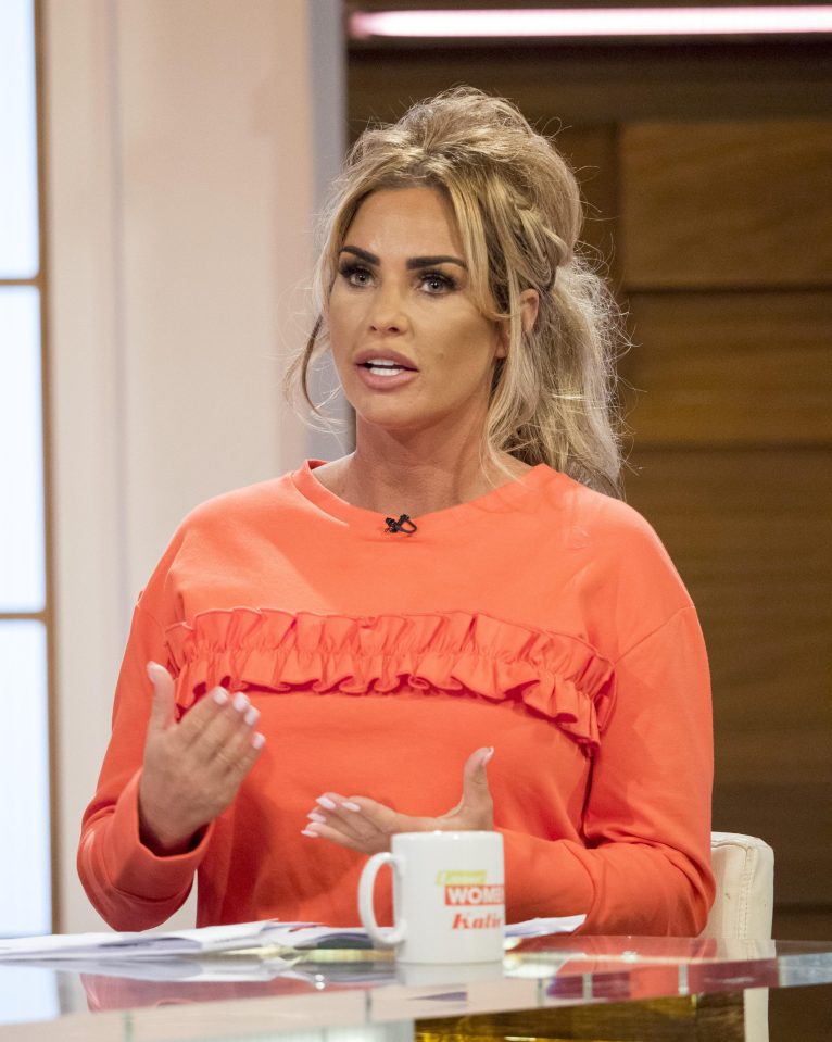  On the panel . . . Katie Price shares her views on Loose Women