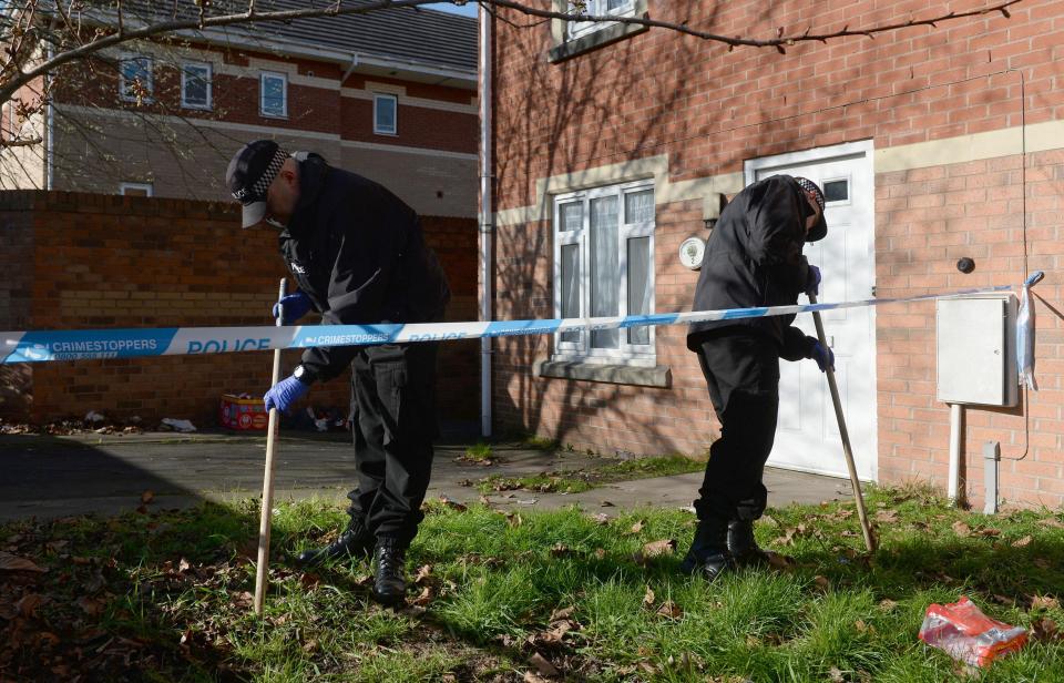  Cops were seen by locals "just standing there with guns and stuff in the garden"