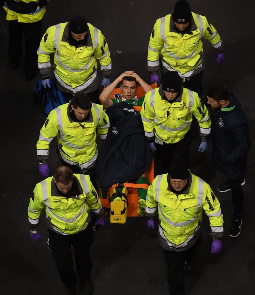  A raft of paramedics carried the Everton man from the pitch and swiftly to hospital