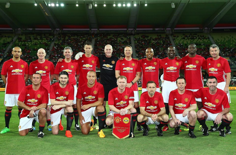  A host of Manchester United stars including the likes of Paul Scholes, Dwight Yorke, Bryan Robson and Louis Saha all took part in the match