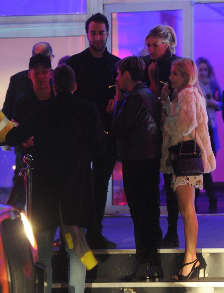  Lottie was seen leaving the venue with Jamie Laing and pals