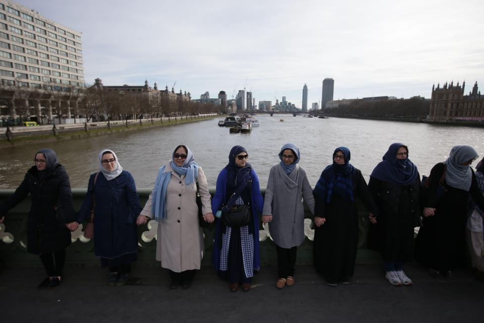  The women spanned the bridge where the outrage began