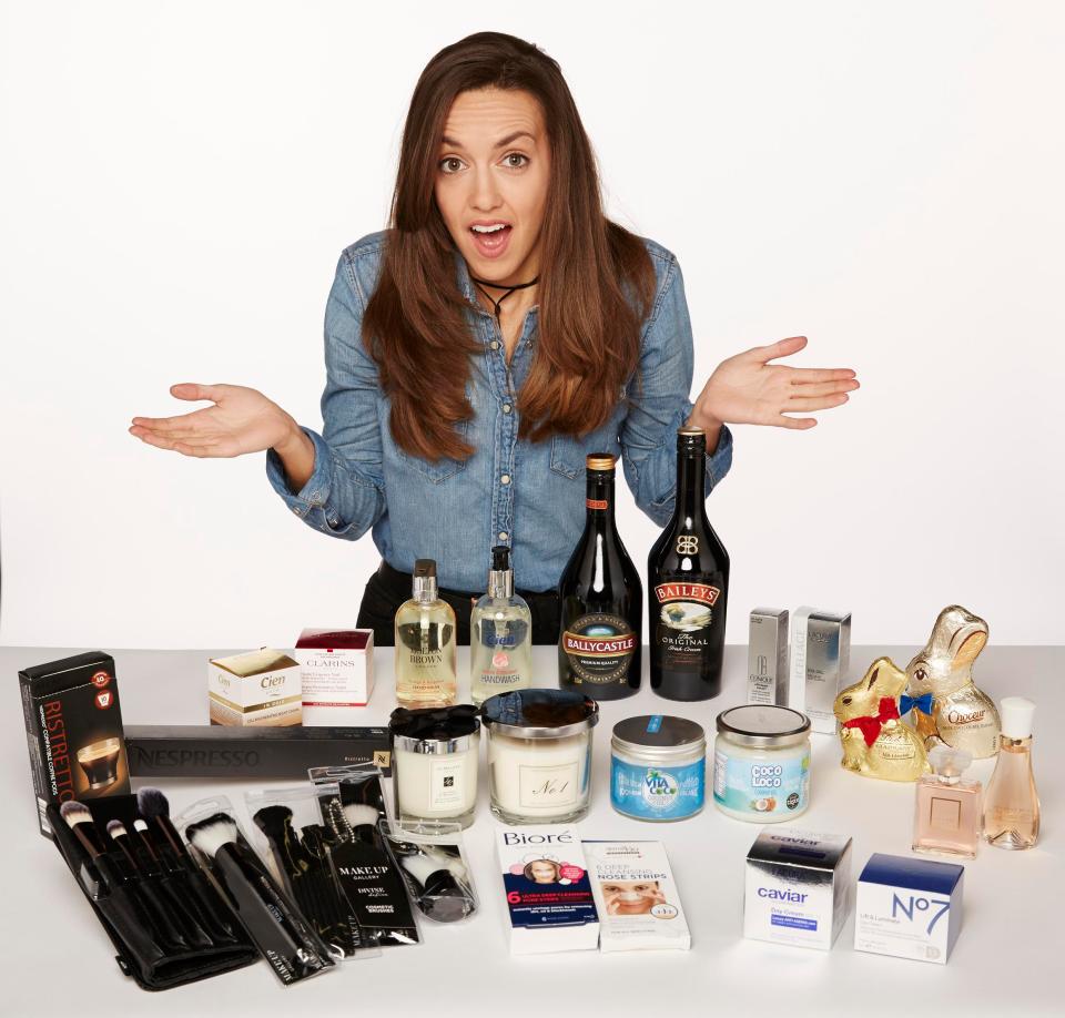 Jenny tests out a range of products 