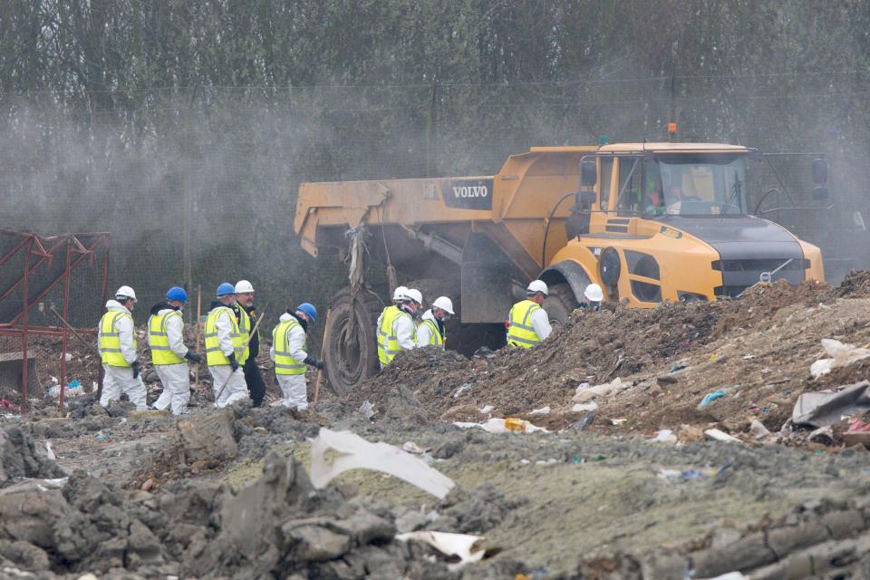  Police continue the search for missing RAF serviceman Corrie McKeague at Milton landfill site