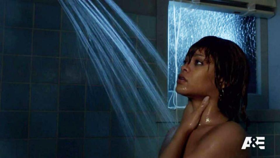  Rihanna bowed out of her two-episode stint in Bates Motel in spectacular fashion on Monday night's episode