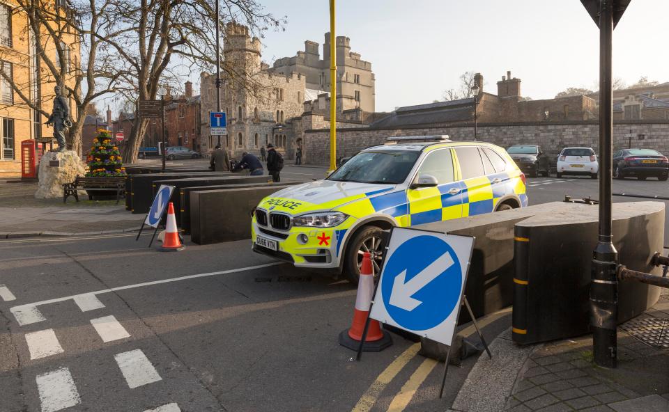  Truck-stopping bollards have been erected around Windsor Castle following last week's terror attack in Westminster