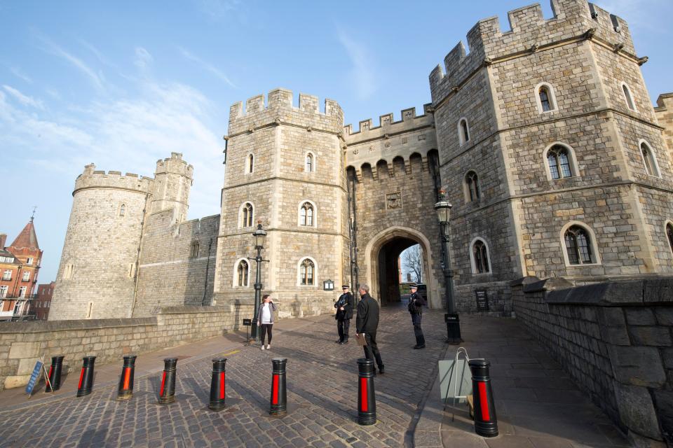  Security has been stepped outside the royal residence of Windsor Castle in Berkshire