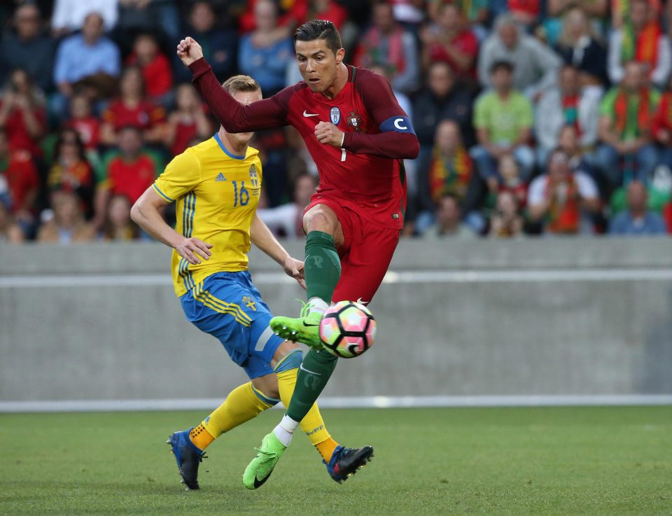  Cristiano Ronaldo puts Portugal in front against Sweden