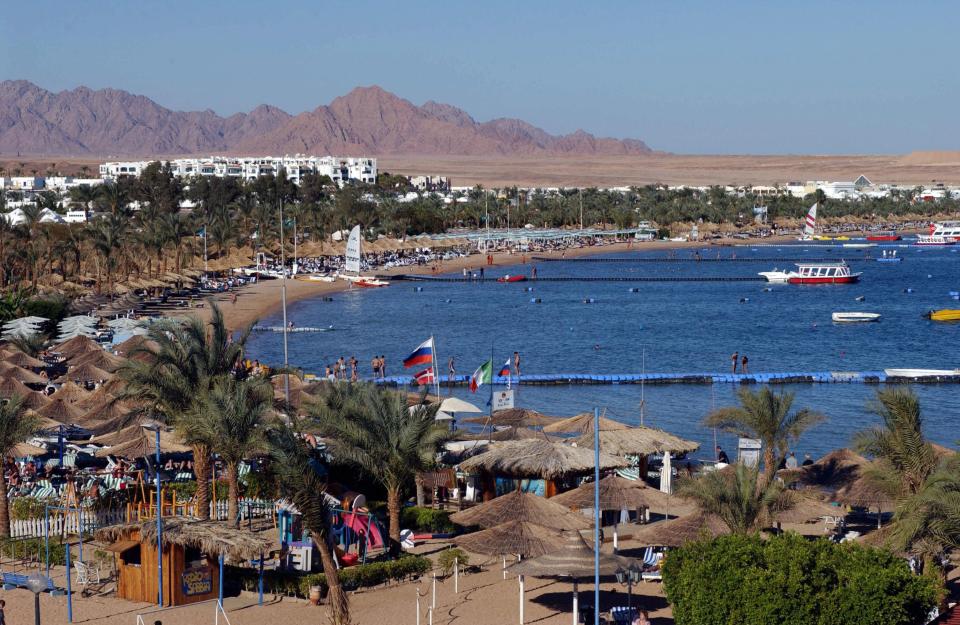  Naama Bay beach in the Egyptian Red Sea resort of Sharm el-Sheikh