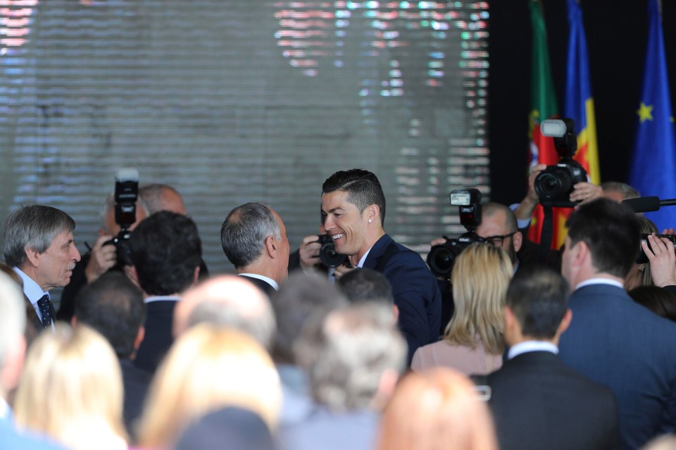 Cristiano Ronaldo arrives in Madeiro at the naming ceremony for the airport