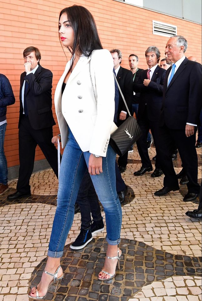  Georgina Rodriguez struts her stuff as she arrives at the launch of the airport's new name