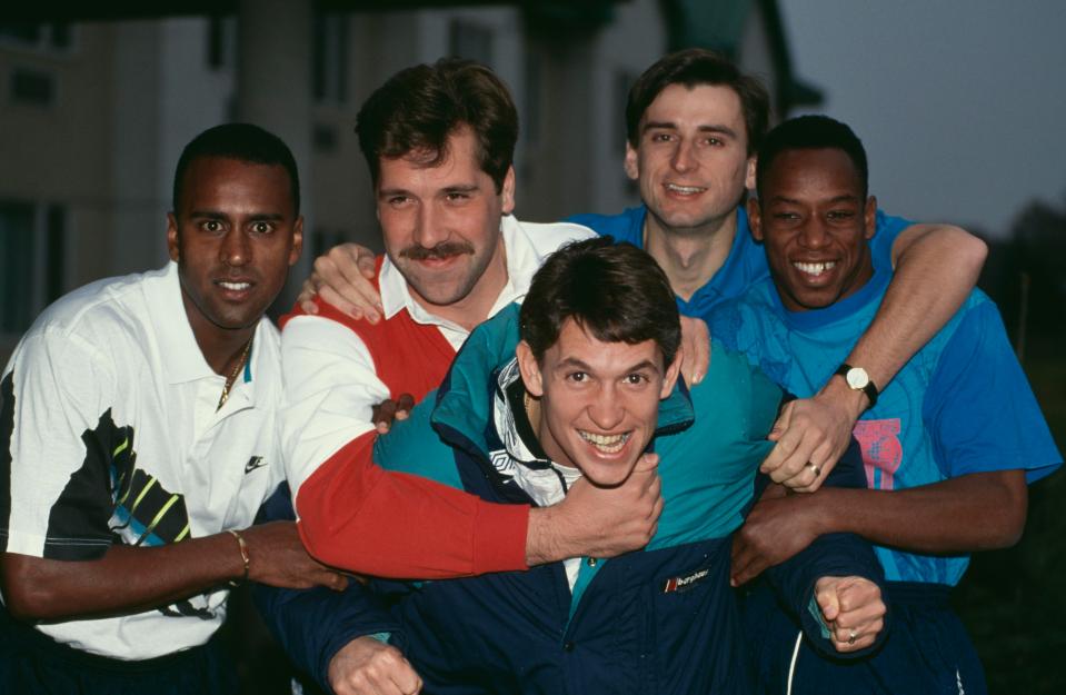  The two players can be seen with Alan Smith, Tony Adams and David Seaman in 1991