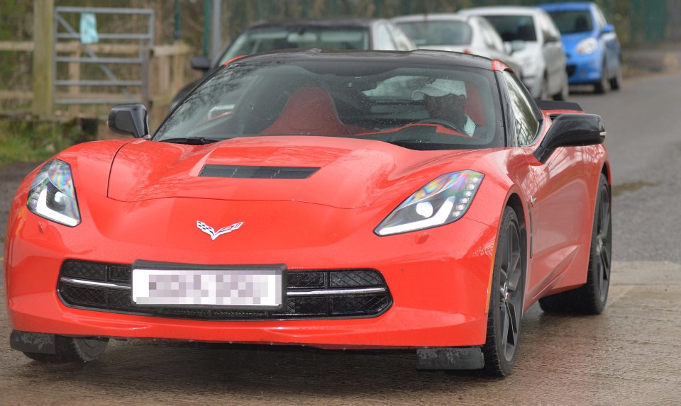 Dwight Yorke arriving at Manchester United Carrington training ground