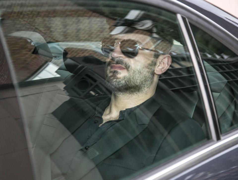 Fadi was seen leaving the cemetery on Wednesday afternoon after attending George's funeral