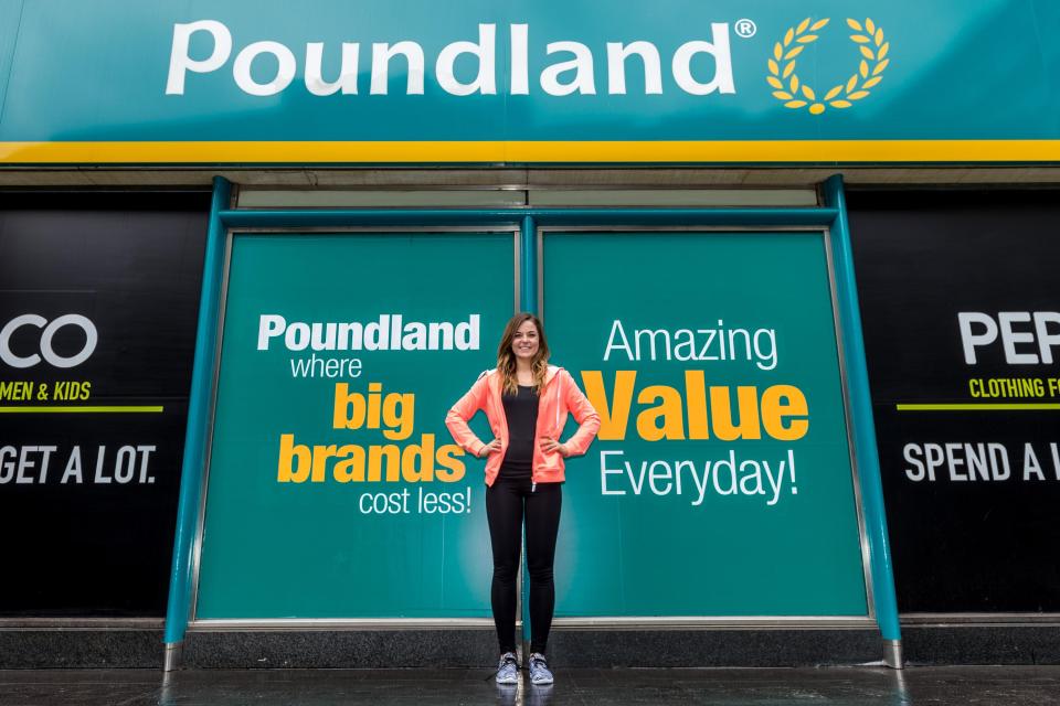  Sun Woman Gemma Mullin stands outside the Poundland store in Woolwich, south-east London, which is also the 67th 'shop in a shop' Pep&Co store