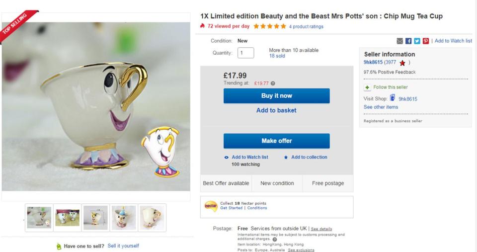  Fake mugs are going for up to £25 online