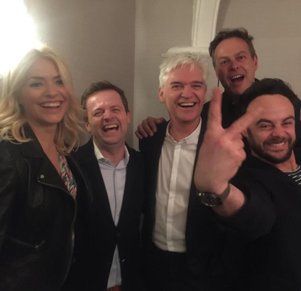  Holly Willoughby has enjoyed a night out with Ant and Dec and Phillip Schofield