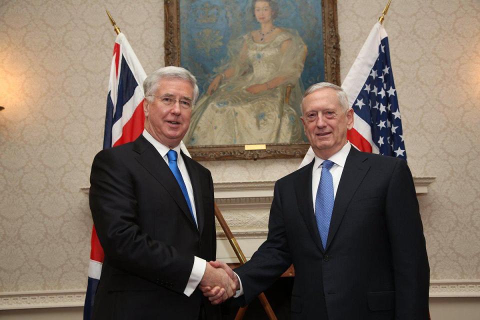  Claims were made as Fallon met with US Defence Secretary James Mattis