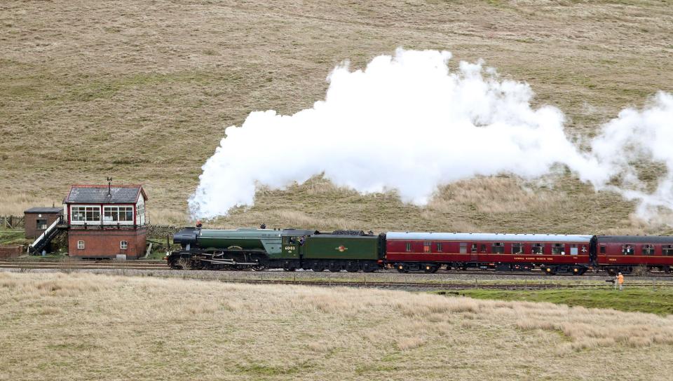 The 72-mile route takes passengers through the ruggedly beautiful countryside of the Yorkshire Dales and the Eden Valley