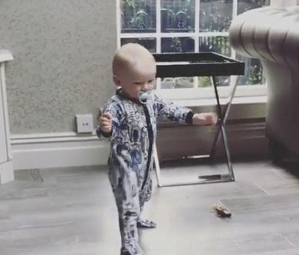  Coleen filmed Kit, one, taking his baby steps and shared it on Instagram