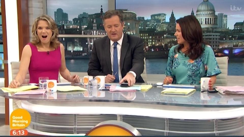  Charlotte Hawkins was left open-mouthed in shock as Piers Morgan claimed women say 'silly' things