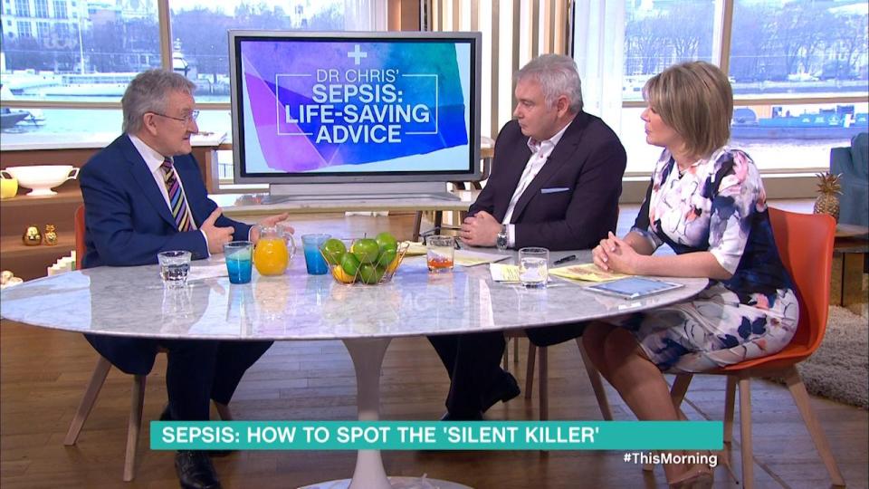  Dr Chris spoke to Eamonn and Ruth about how he almost died after being struck down by sepsis