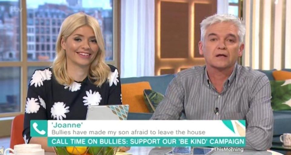  Holly and Phil invited a bullied teenage boy to spend the day on set with them