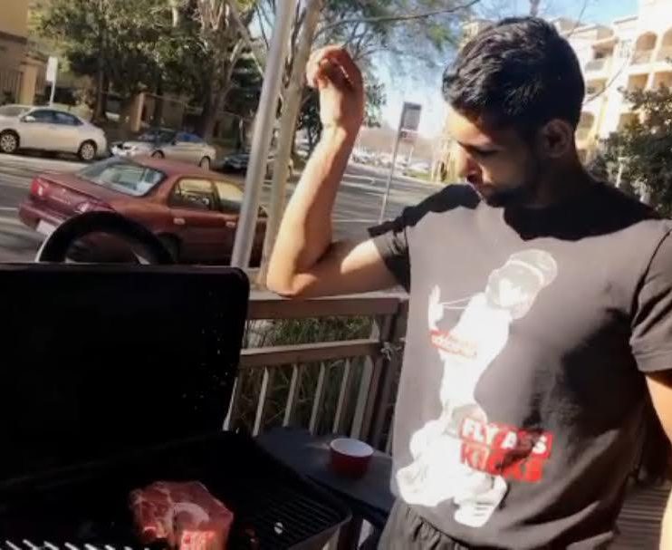 Amir Khan does his best impression of salt bae while barbequing.mov.00_00_05_27.Still006